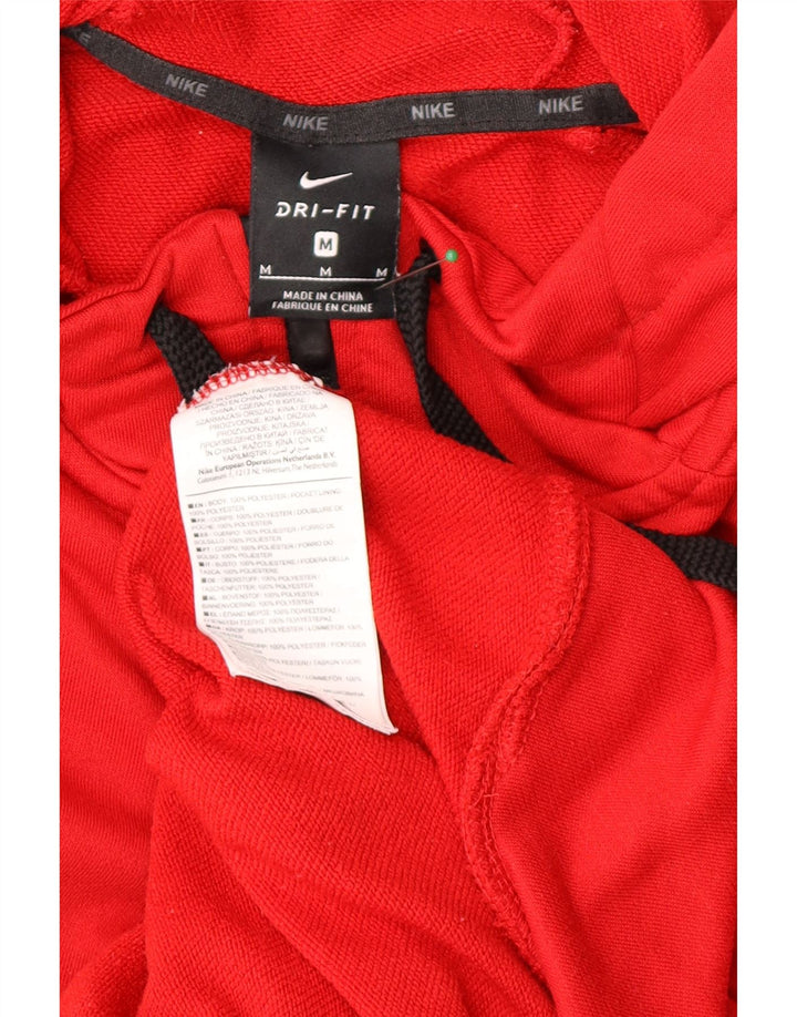 Pulover Nike pentru bărbați Dri Fit, cu fermoar, poliester roșu mediu