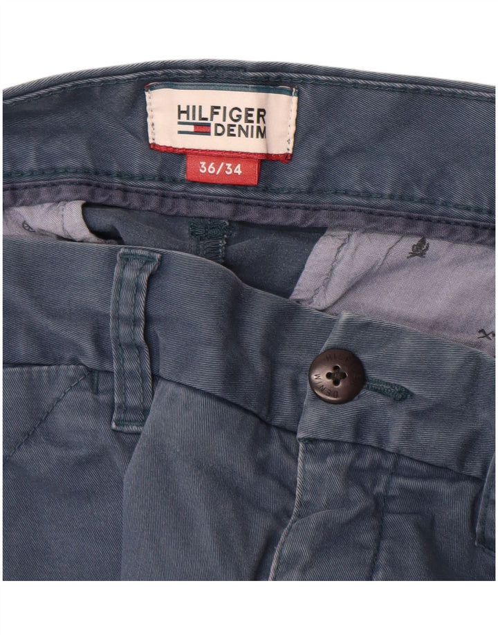 TOMMY HILFIGER Pantaloni Chino Slim Fit pentru bărbați L36 L34 Bumbac albastru
