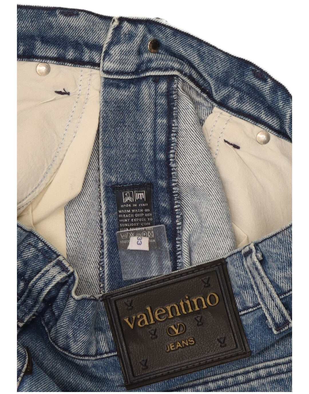 Blugi drepte pentru bărbați Valentino W33 L33 Bumbac albastru