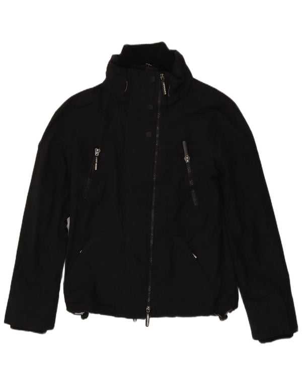 Superdry Windattacker Windattacker Oversized Windbreaker Jacket UK 10 Small Black