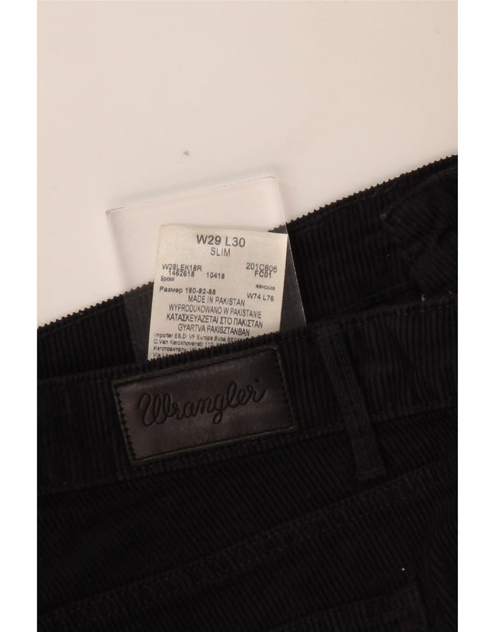WRANGLER Pantaloni subțiri din velur pentru bărbați W29 L30, bumbac bleumarin