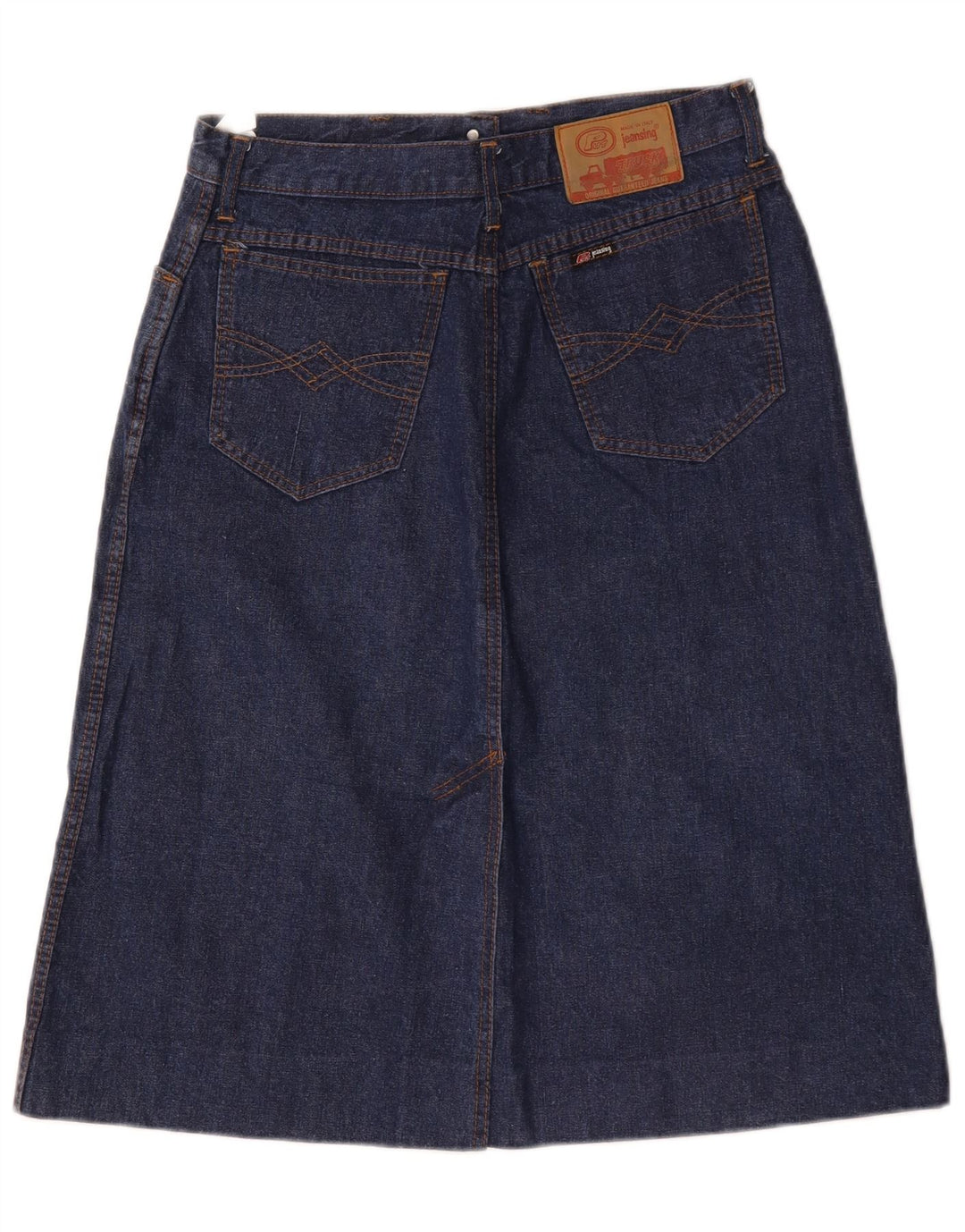 Fusta de blugi vintage pentru femei W30 bleumarin mediu