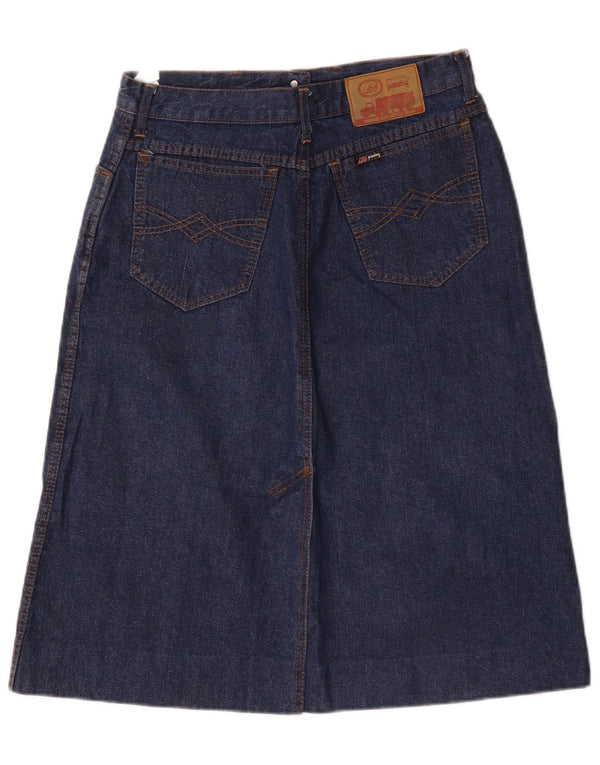 Vintage Womens Denim Skirt W30 Medium Navy Blue