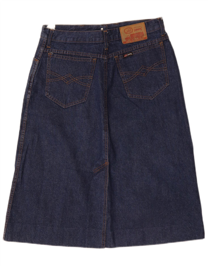 Fusta de blugi vintage pentru femei W30 bleumarin mediu