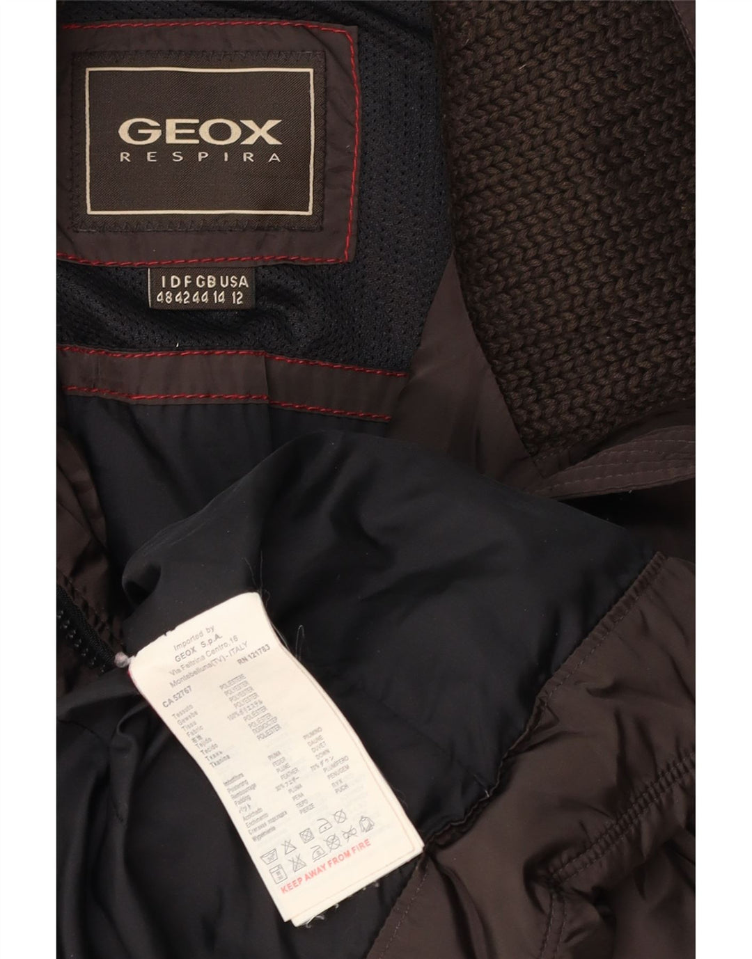 Jachetă căptușită pentru femei Geox UK 14, mare, maro, poliester