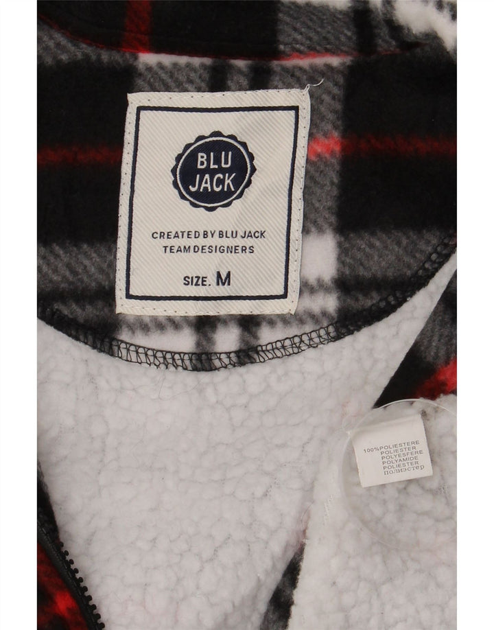 Cămașă de flanel Sherpa Lumberjack pentru bărbați de epocă, poliester carouri negru mediu