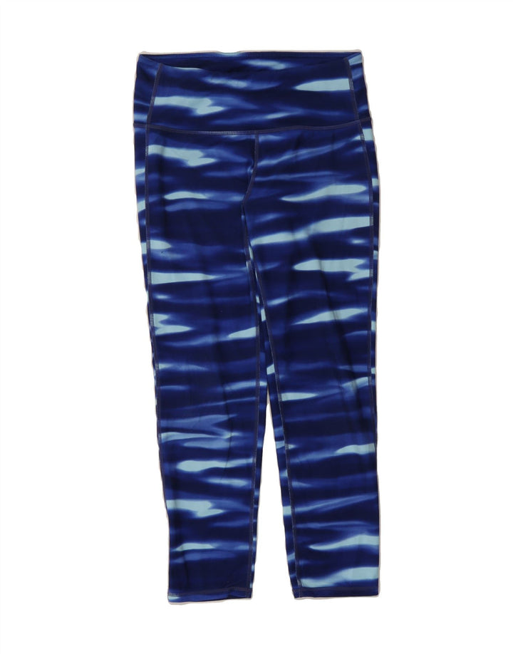 ATHLETA Womens Leggings UK 10 Small  Blue Tie Dye Polyester Vintage Athleta and Second-Hand Athleta from Messina Hembry 