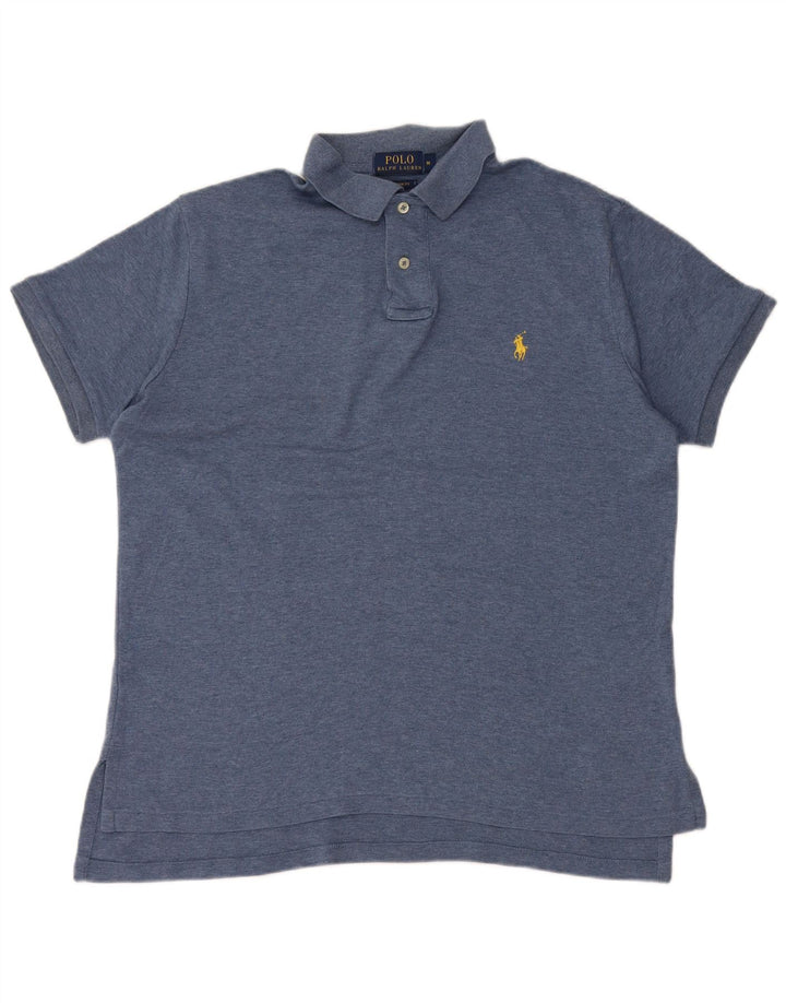 POLO RALPH LAUREN Tricou polo personalizat pentru bărbați, bumbac albastru mediu