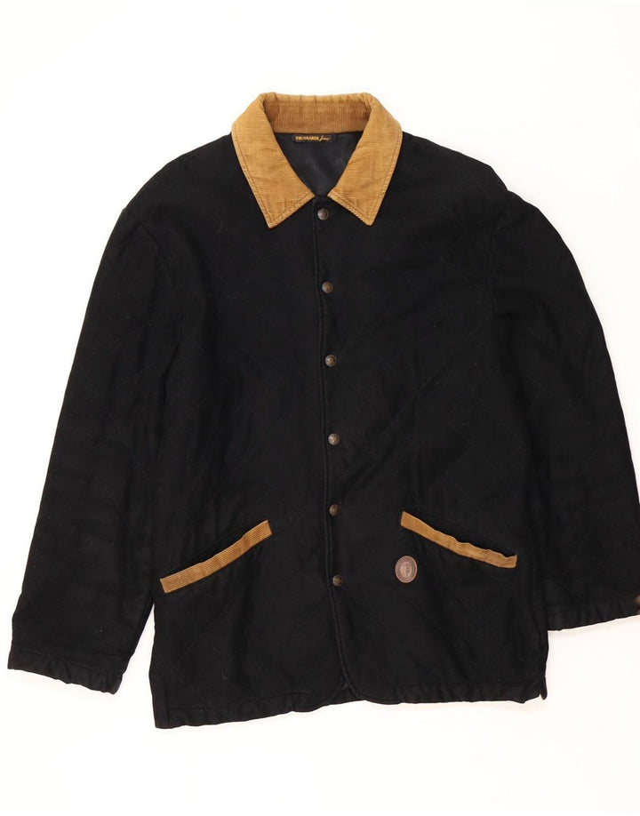 Jachetă matlasată Trussardi pentru bărbați UK 38 Medium Black Viscose