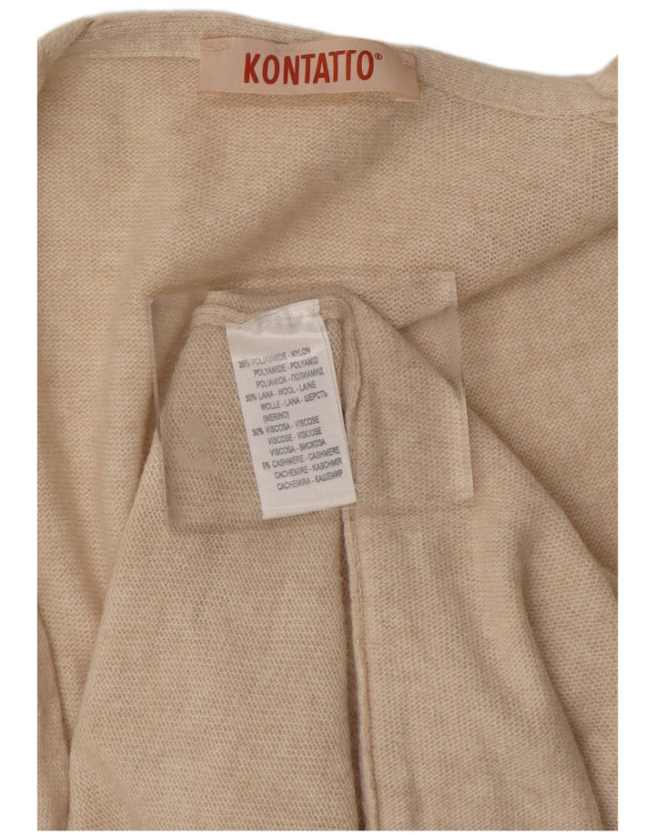 Pulover cardigan pentru femei KONTATTO UK 14 Medium Bej Poliamidă