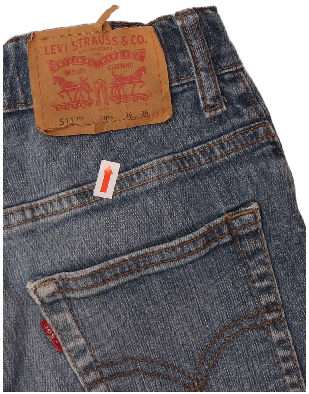Blugi Levi's 511 Slim 11-12 ani W26 L26 Blue Bumbac Classic