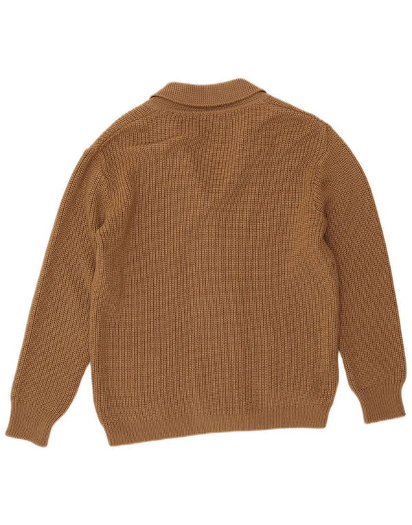 Pulover Cardigan Vintage pentru bărbați EU 54 XL Kaki Acrilic