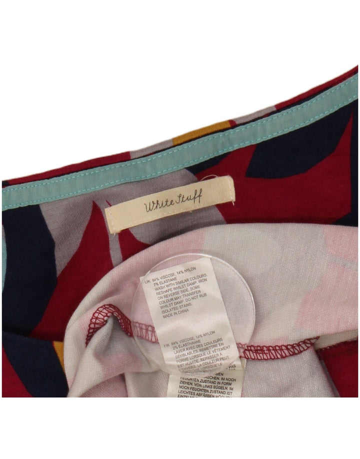 WHITE STUFF Rochie pentru femei cu mâneci 3/4 UK 12 Roz mediu Floral