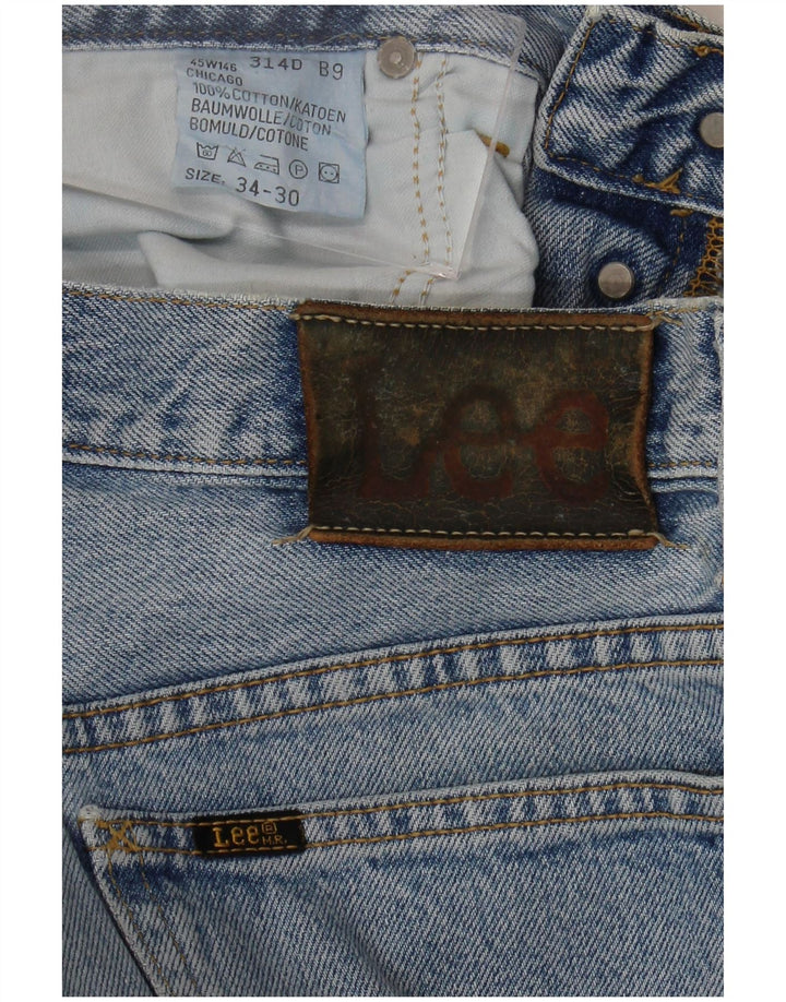 Blugi drepti pentru bărbați Lee W34 L30 Bumbac albastru