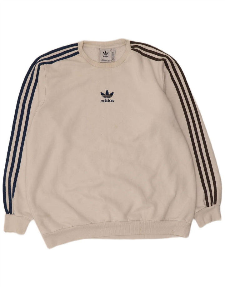 Hanorac pentru bărbați Adidas Jumper XL Bumbac alb