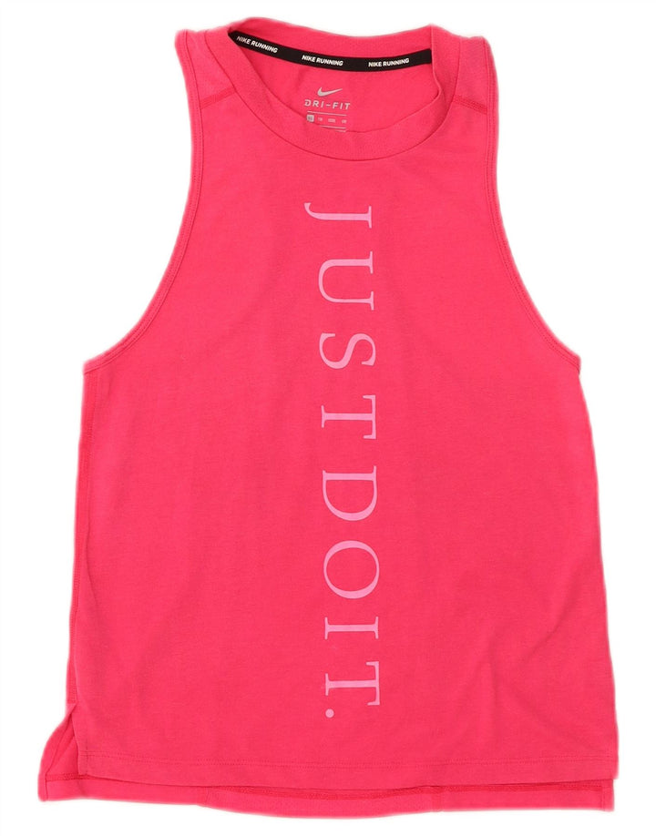 Top cu vestă grafică Dri Fit NIKE pentru femei UK 6 XS roz
