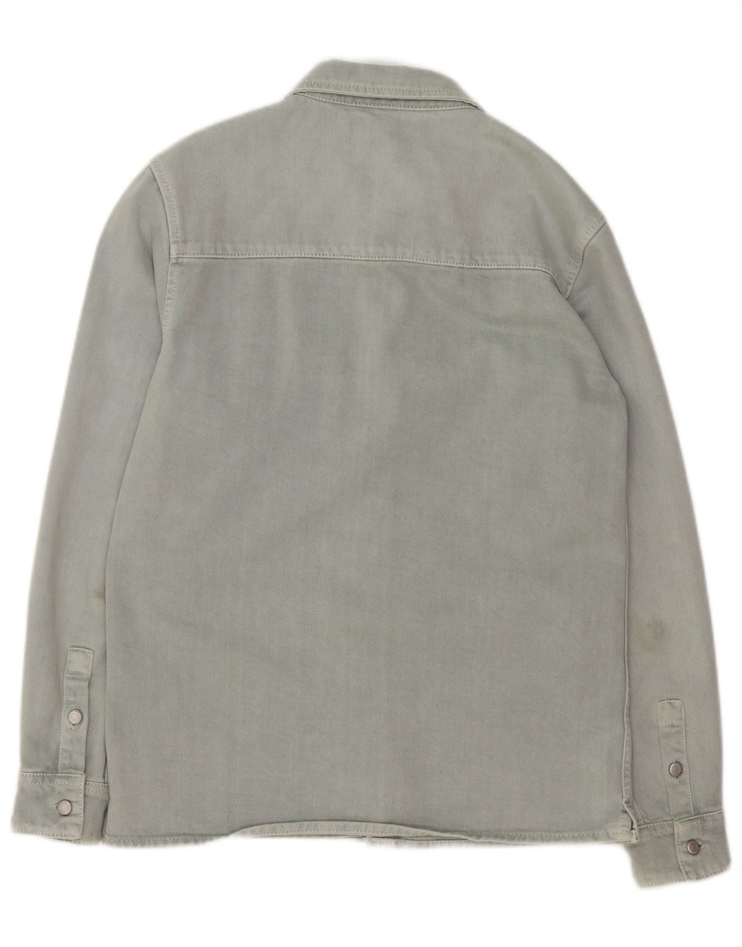 Cămașă din denim pentru bărbați Zara, bumbac verde mic