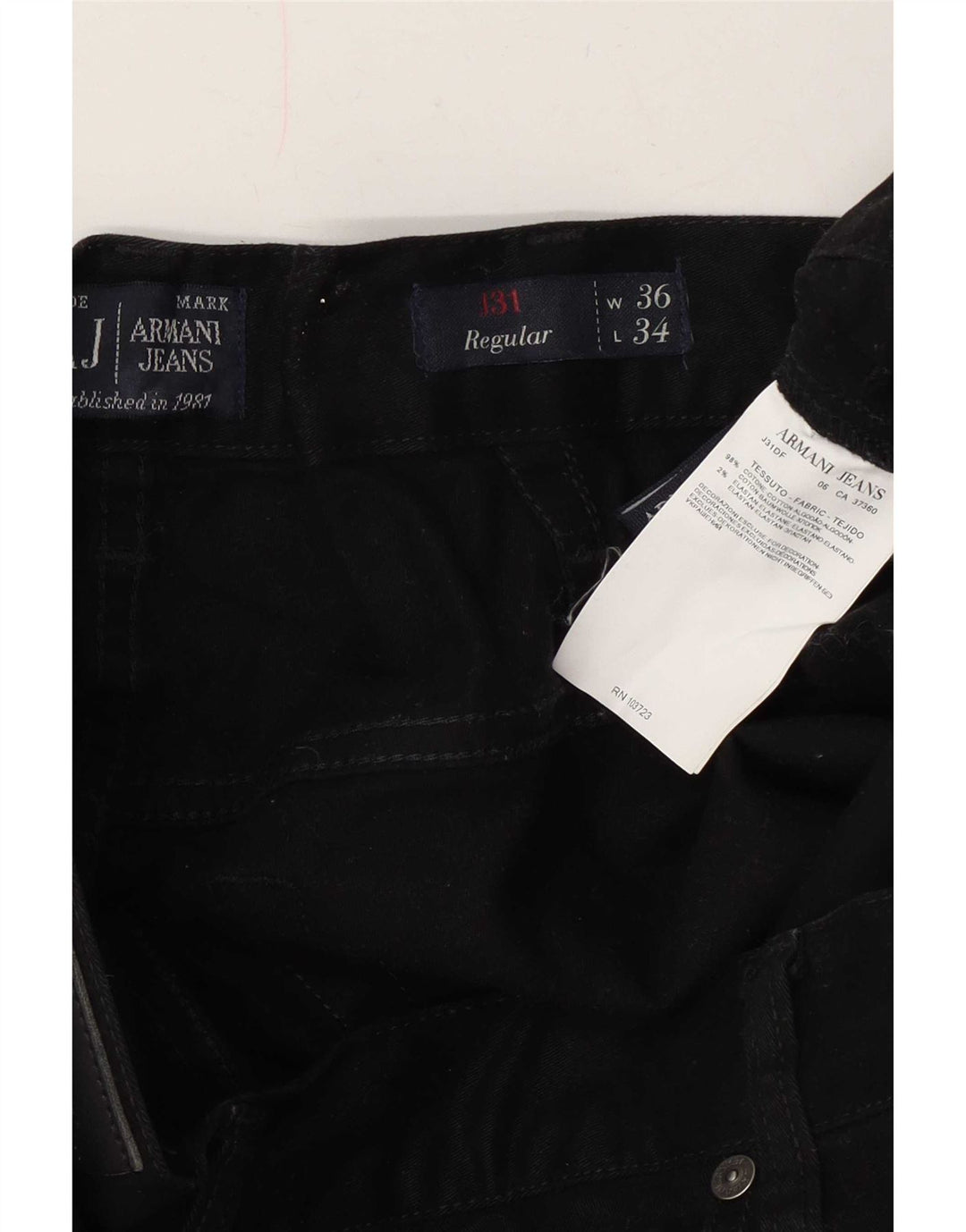 Blugi drepti pentru bărbați Armani W36 L34 Bumbac bleumarin
