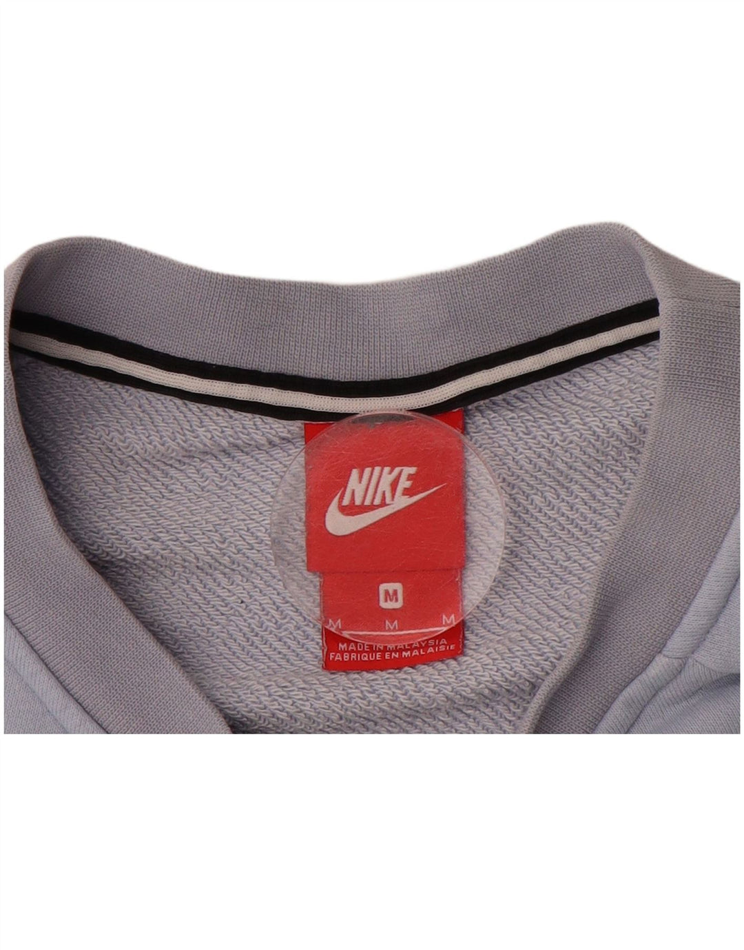 NIKE Womens Graphic Sweatshirt Jumper UK 14 Medium Blue Cotton