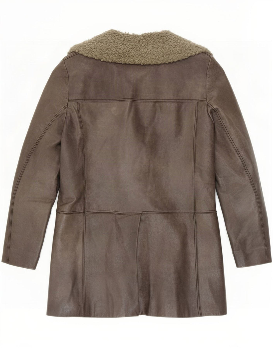 Jachetă vintage pentru femei din shearling UK 10 Small Gri
