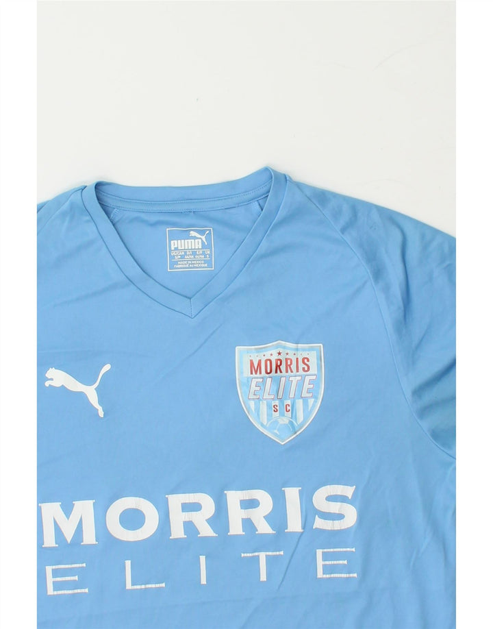 PUMA Mens Morris Graphic T-Shirt Top Small Blue Polyester Vintage Puma and Second-Hand Puma from Messina Hembry 