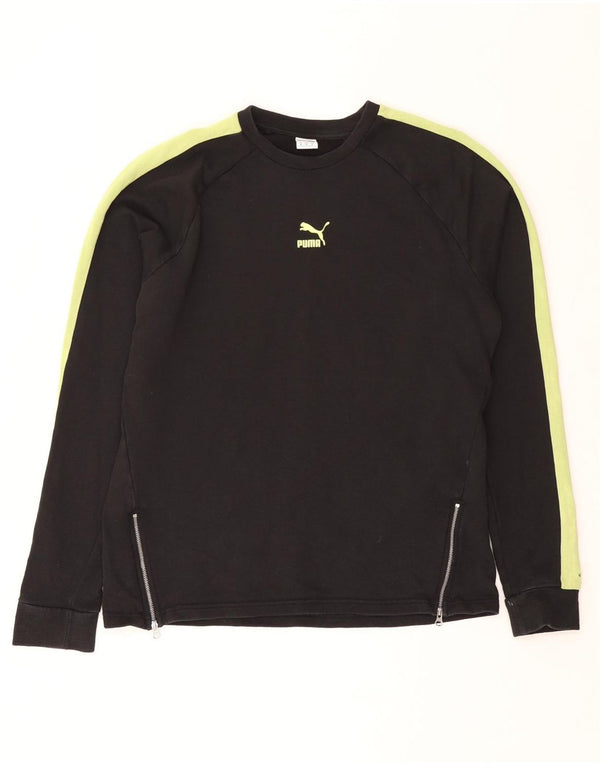 Pulover Puma pentru femei UK 14 Medium Black Colorblock Bumbac