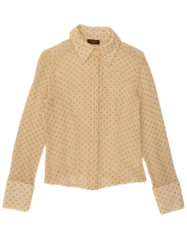 Bluză cămașă pentru femei Ecko Unlimited UK 10 Small Beige Spotted