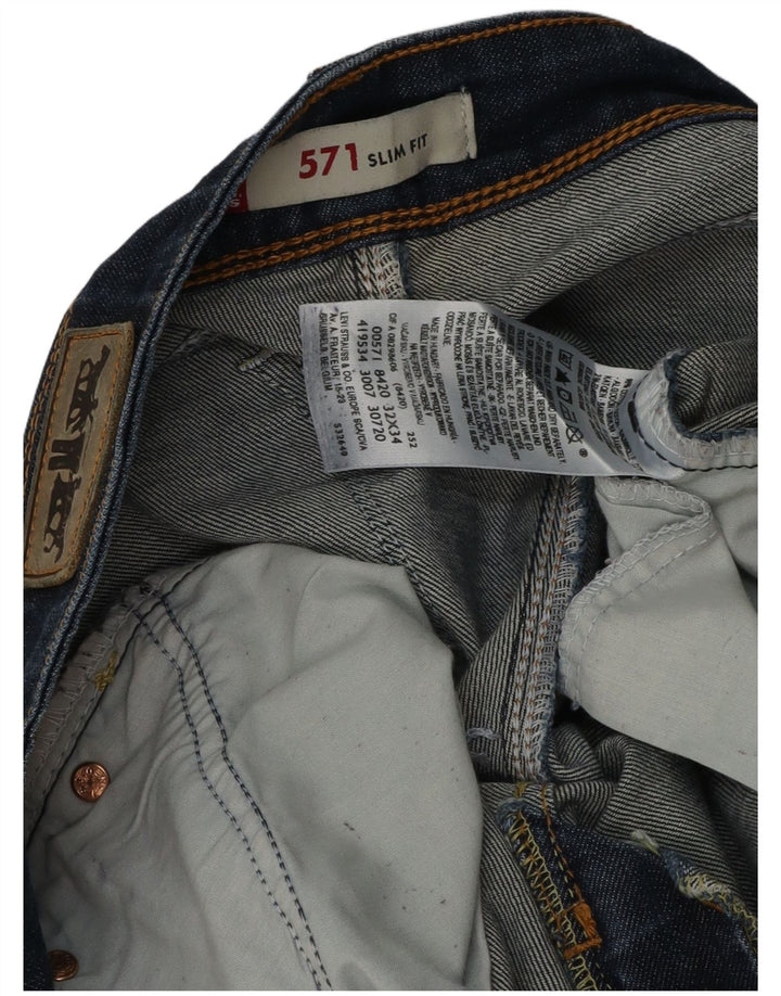 Blugi Levi's 571 Slim pentru femei W32 L30 Bumbac bleumarin