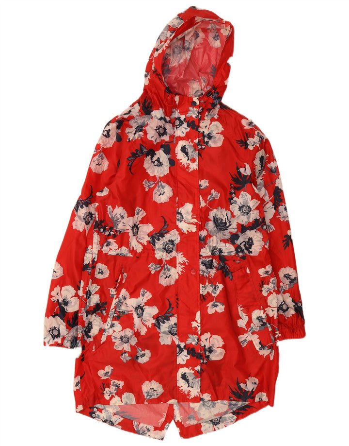 Pelernă de ploaie cu glugă pentru femei Joules UK 12 Medium Red Floral Poliester