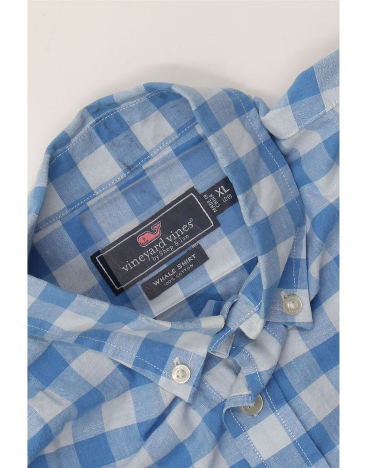 Cămașă Vineyard Vines Băieți 15-16 Ani XL Blue Gingham Bumbac