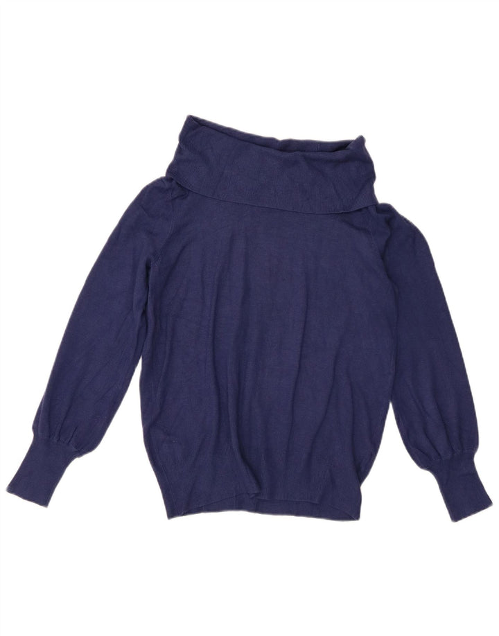 Pulover pentru femei Marks & Spencer cu gât rulat, UK 12 Medium Bleumarin