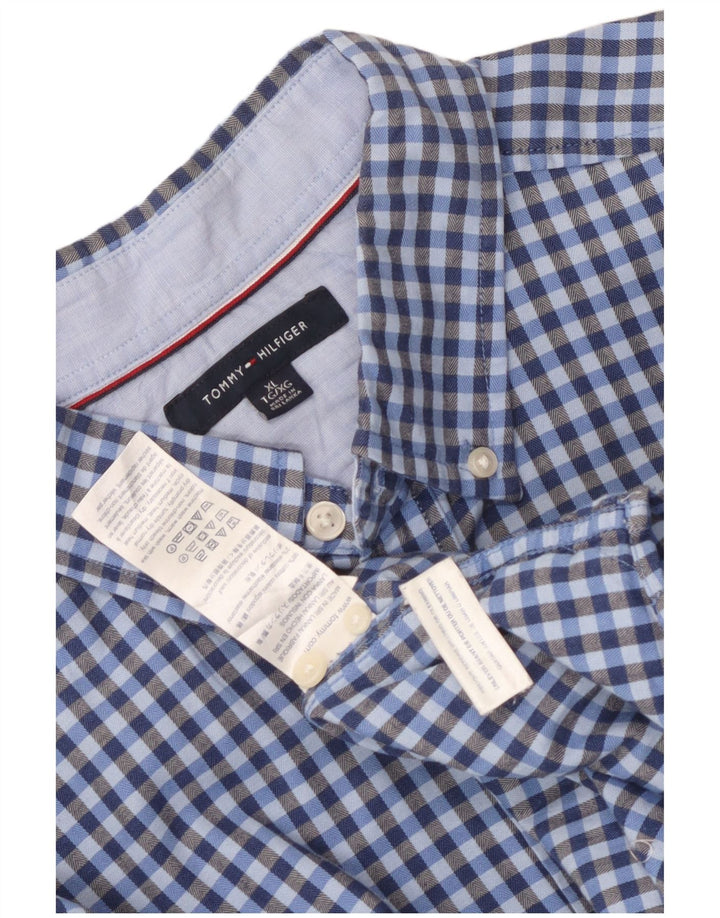 Cămașă pentru bărbați Tommy Hilfiger XL, albastru, bumbac vichy