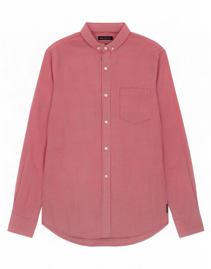 Cămașă pentru bărbați French Connection, bumbac roșu Gingham