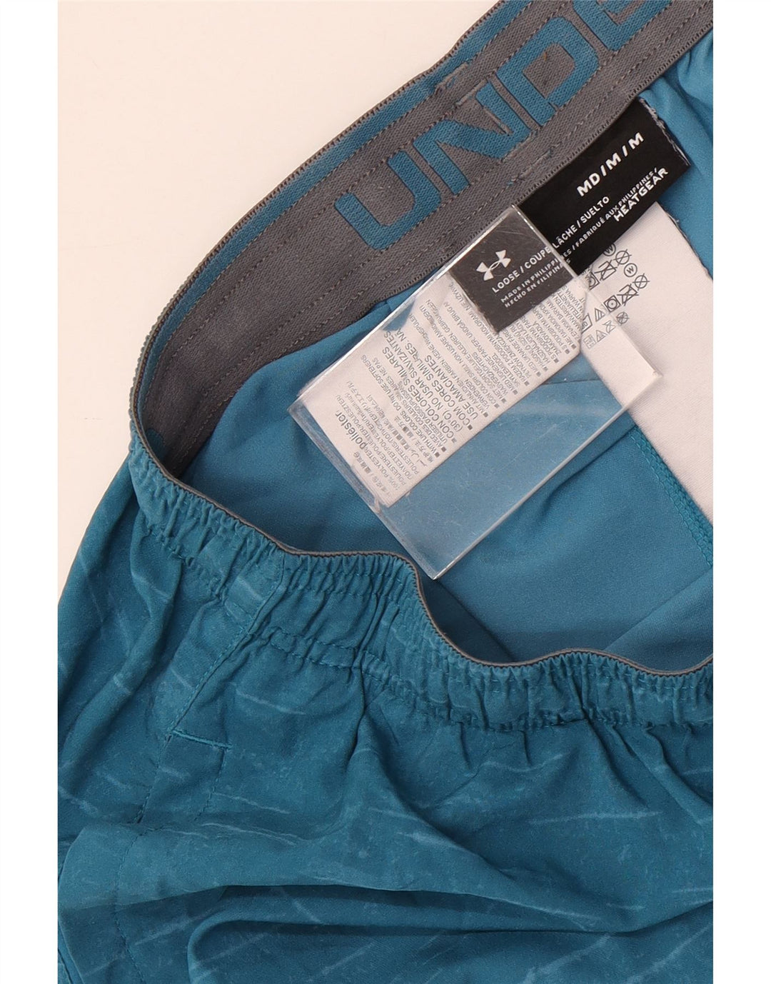 Pantaloni scurți sport pentru bărbați UNDER ARMOUR Heat Gear, poliester pătat albastru mediu