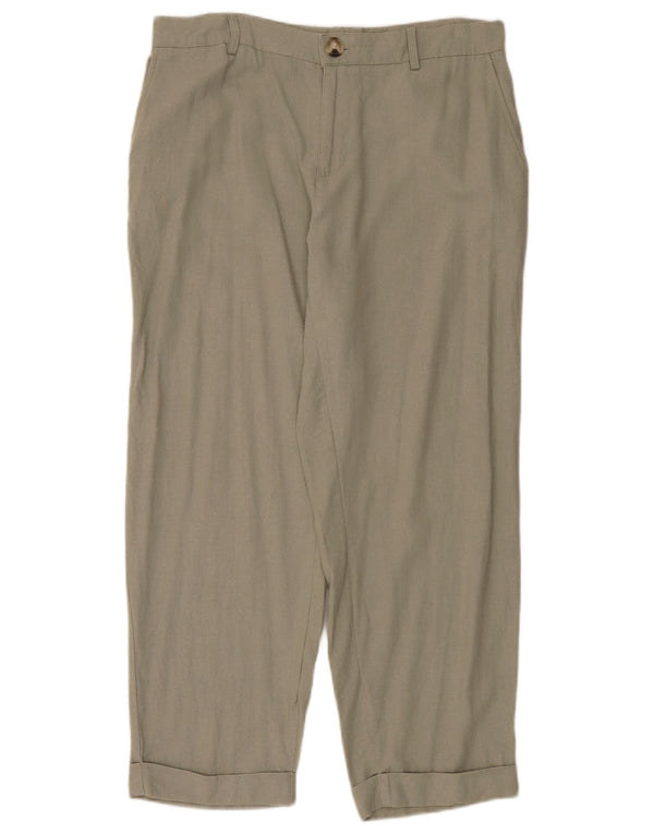 Pantaloni chino drepți pentru femei Zara EU 40 Medium L30 L27 Kaki