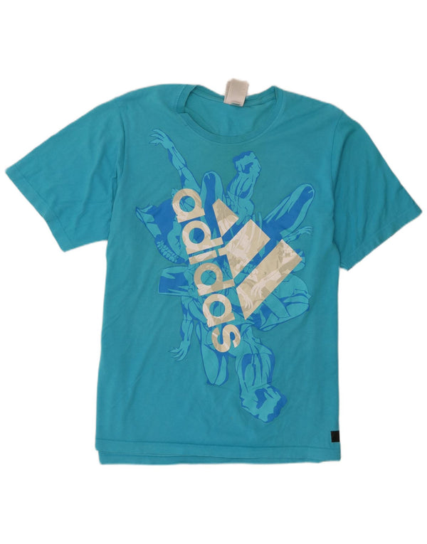 Tricou grafic pentru bărbați Adidas Top XL Bumbac albastru
