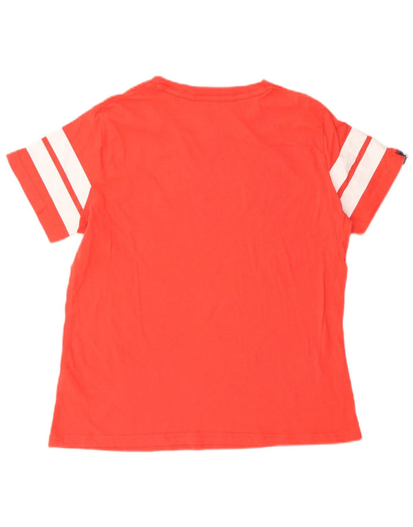 Tricou grafic Superdry pentru femei Top UK 12 Medium Red Colorblock Bumbac