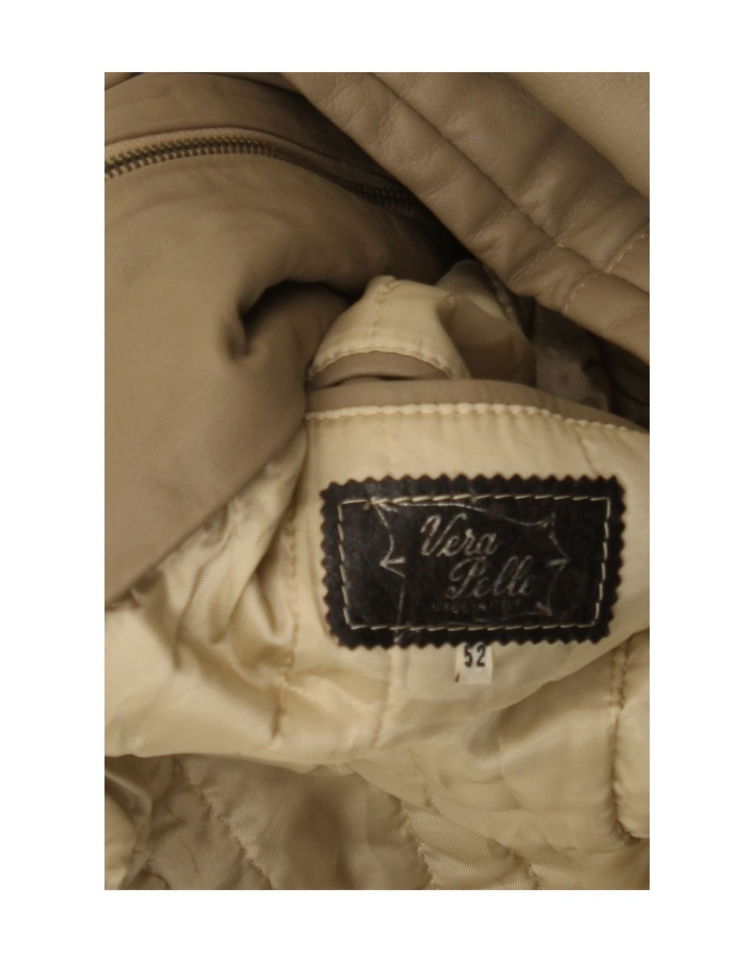 Jachetă de piele pentru bărbați VINTAGE IT 52 XL din piele bej