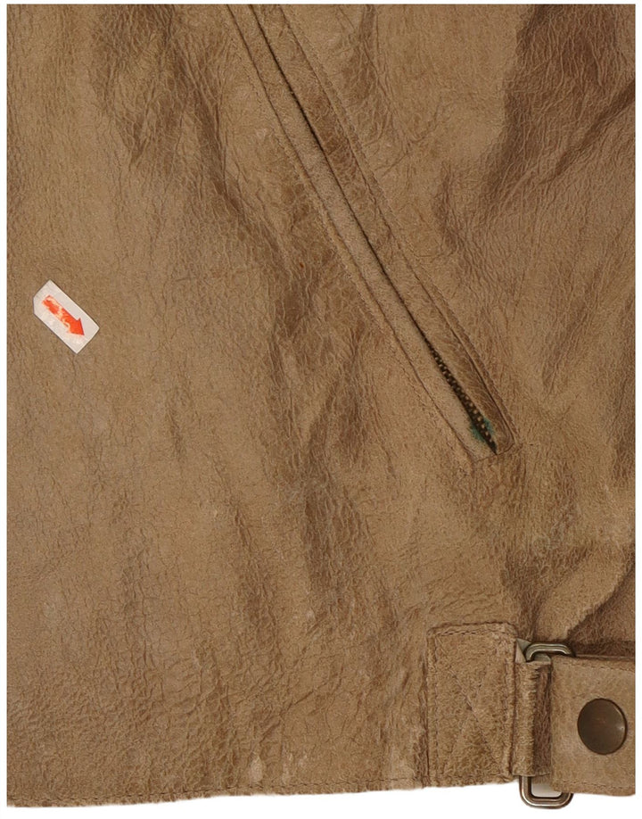 ANDREA D'AMICO Jachetă din piele pentru bărbați IT 56 XL din piele bej