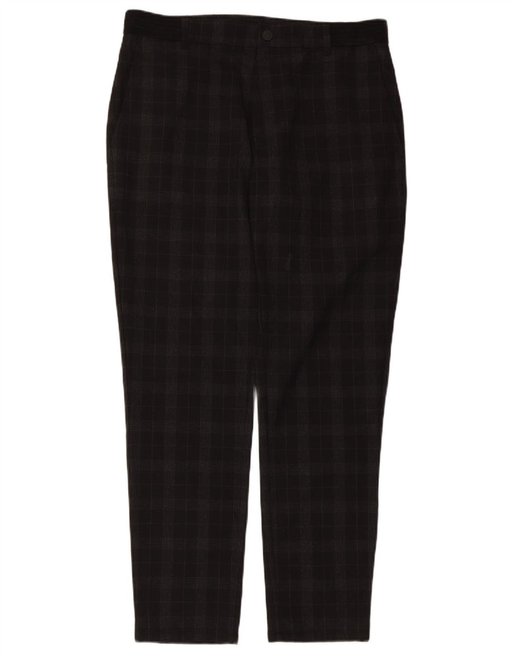 Pantaloni chino conici pentru bărbați Zara Mediu L31 L28 Black Check