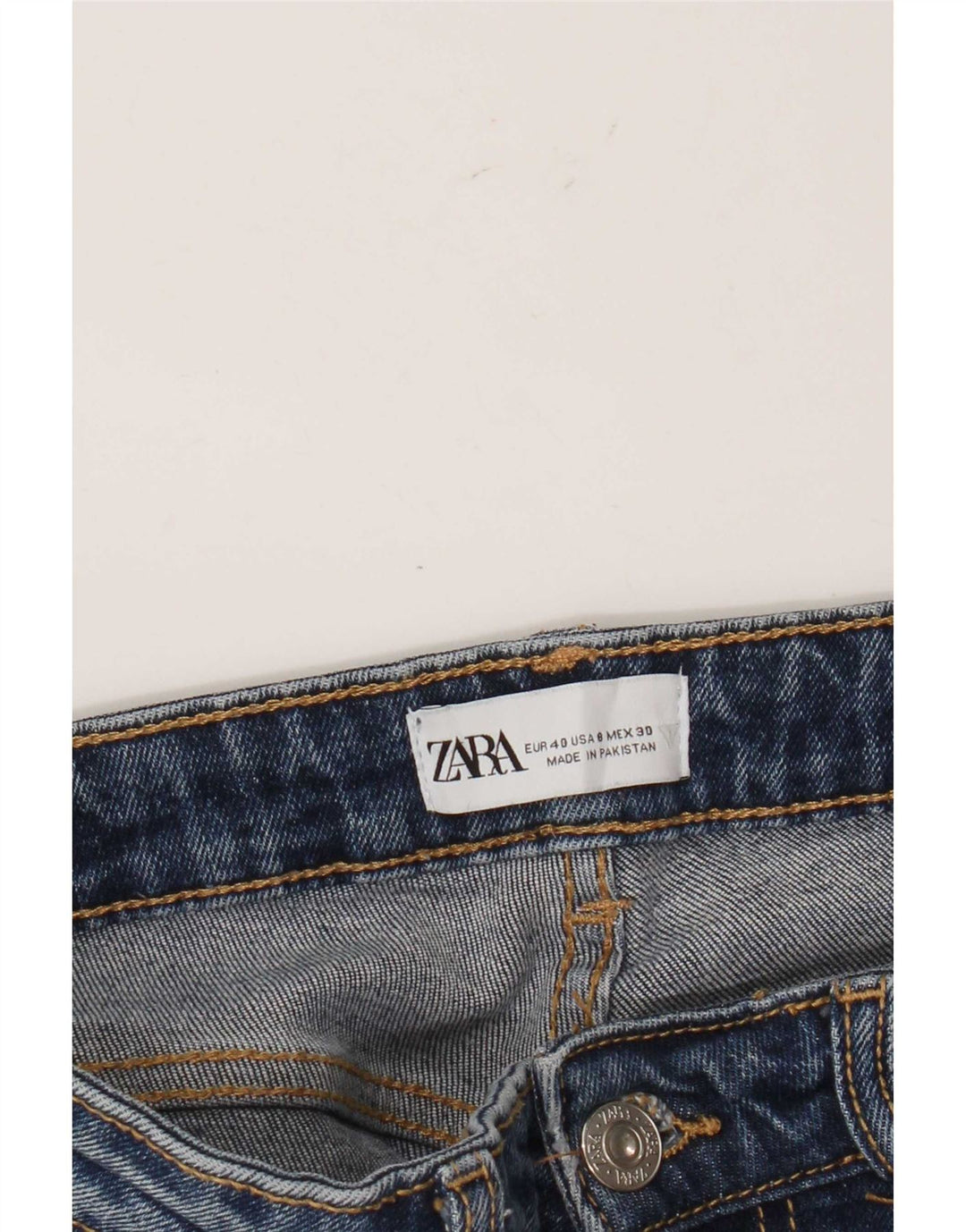 Blugi tăiați pentru femei Zara EU 40 Medium W30 L26 Albastru