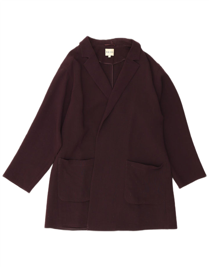 Pardesiu deschis pentru femei Reiss UK 6 XS Lână Burgundy