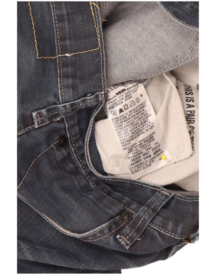Blugi drepti pentru bărbați Levi's 504 W30 L30 bumbac bleumarin