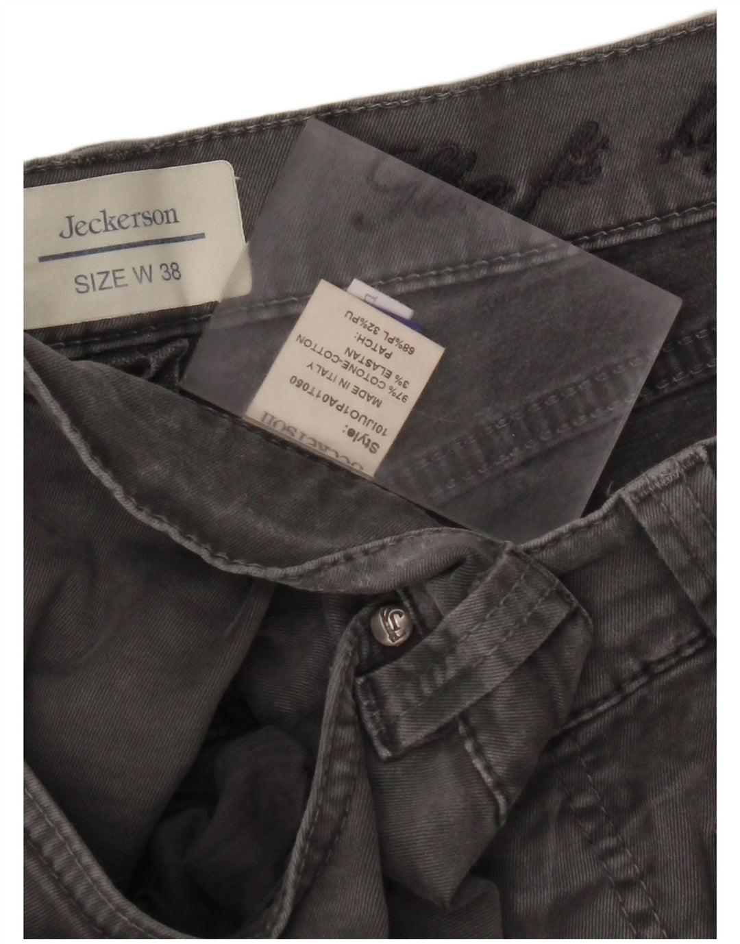 Pantaloni casual pentru bărbați JECKERSON Slim Fit W38 L33 bumbac gri