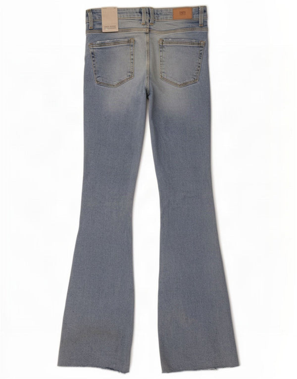 Zara femei Z1975 blugi evazați EU 36 XS W26 L34 albastru bumbac