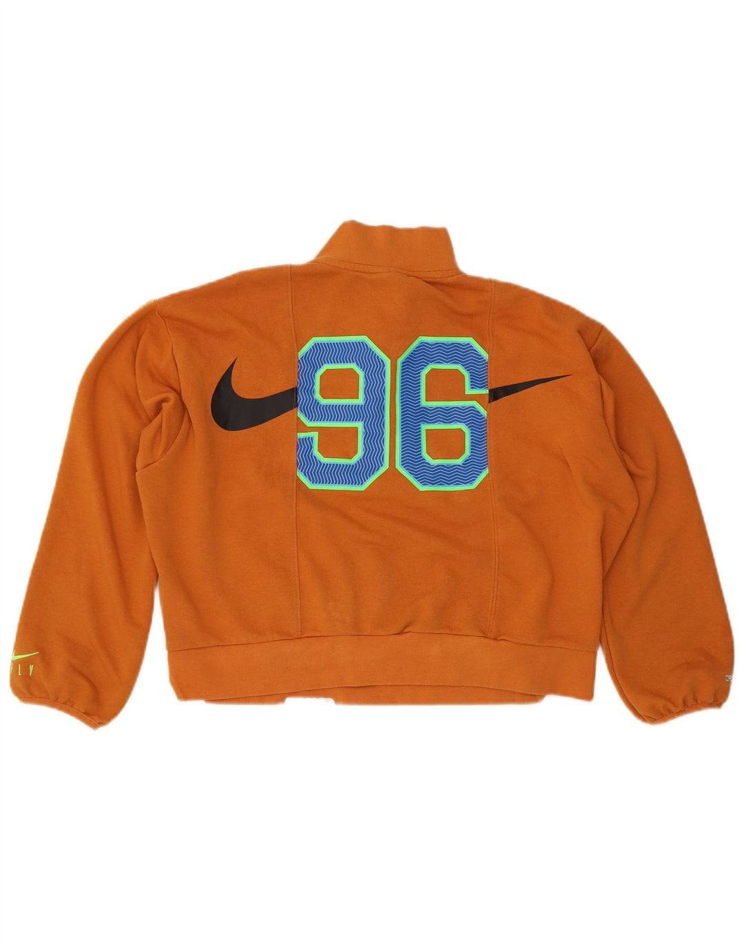 Pulover pentru femei Nike Dri Fit Graphic Oversized Hanorac UK 10 Mic Portocaliu
