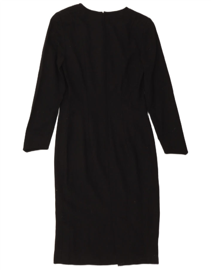 Rochie teacă vintage cu mânecă lungă pentru femei IT 42 Medium Black