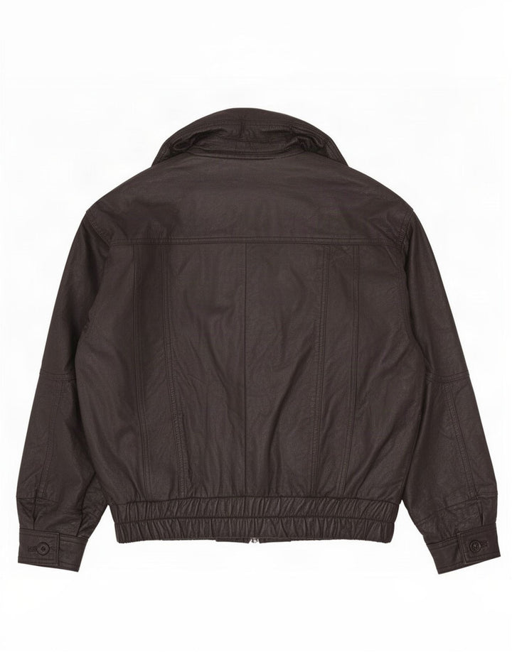 Jachetă de piele pentru bărbați Milan UK 40 Large Black