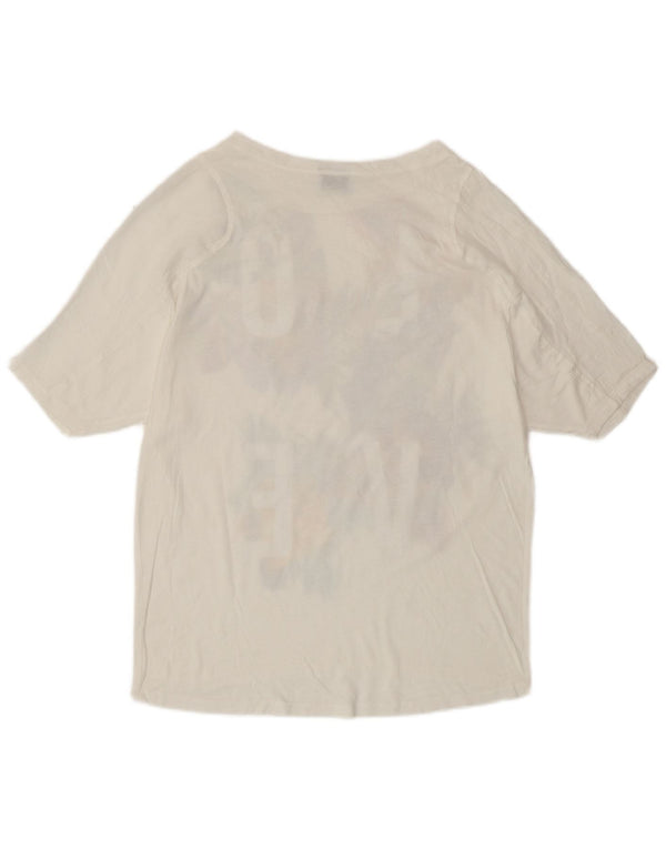 Tricou grafic ZARA pentru femei Top UK 10 Small White Floral