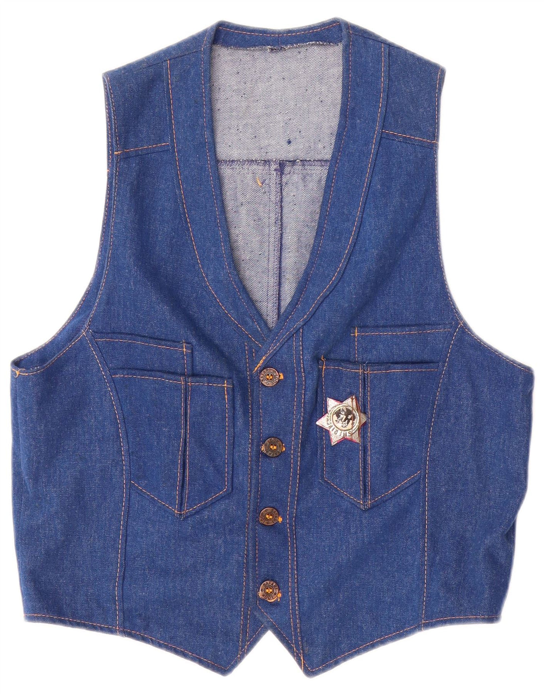 Vestă de blugi pentru femei VINTAGE UK 14 Medium Blue